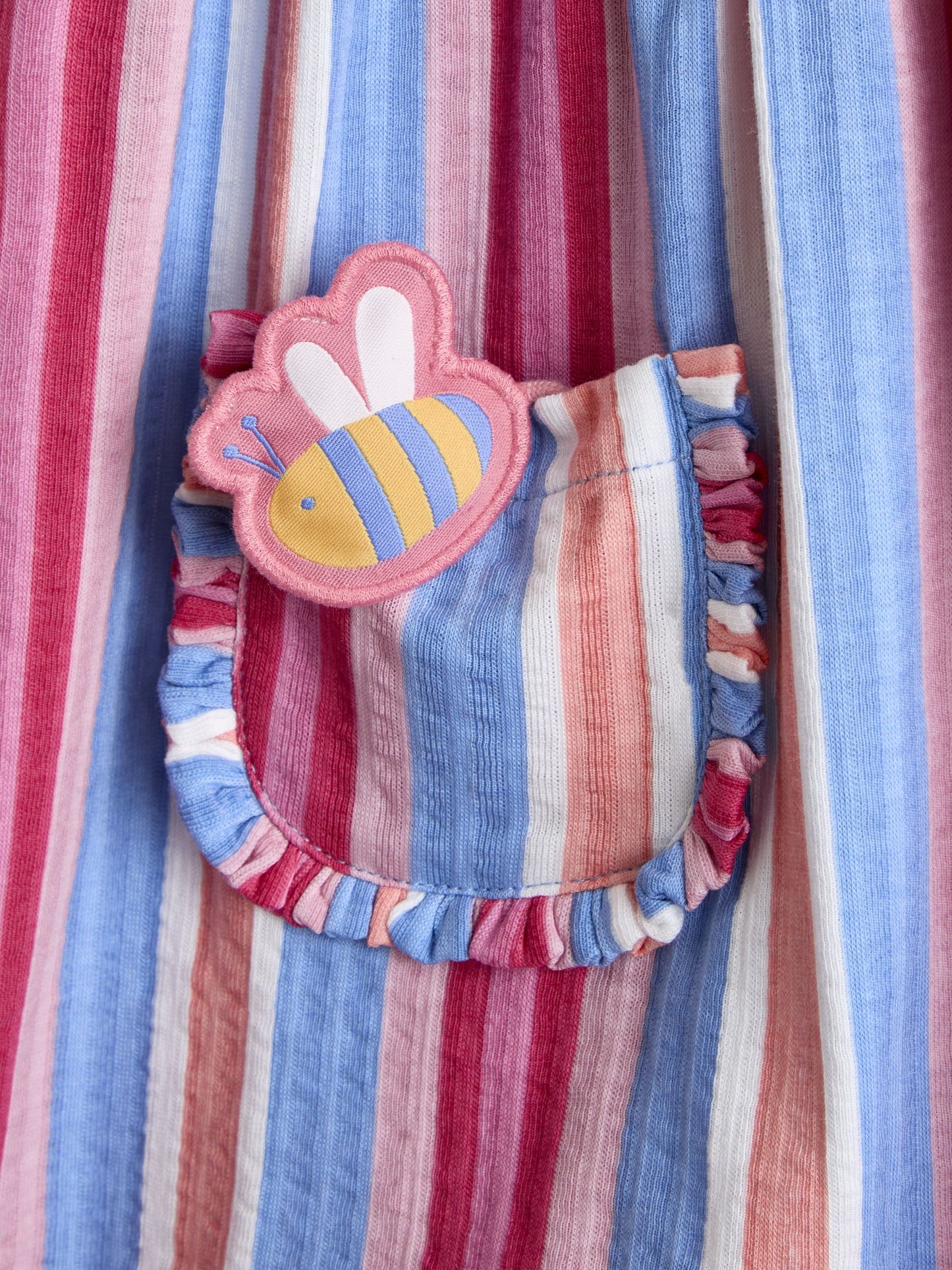 JoJo Maman Bébé Pink Ombre Stripe Pet In Pocket Relaxed Dress image 3