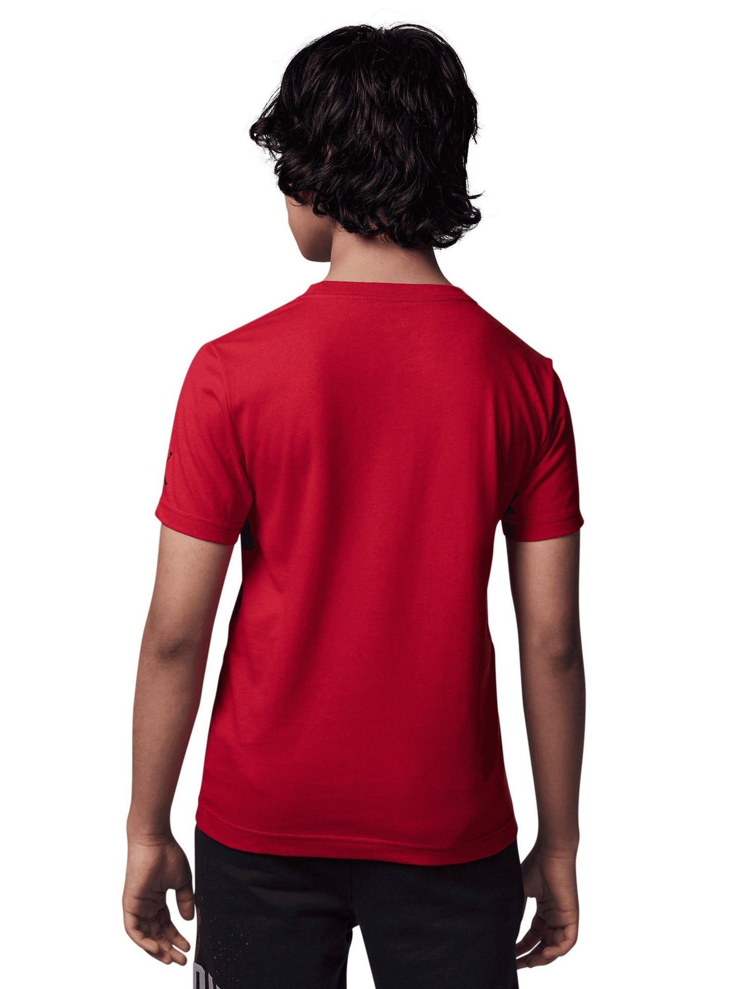 Dsiney Kidz - Jordan Red Michael Wordmark Embroidered Crew T-Shirt image 2