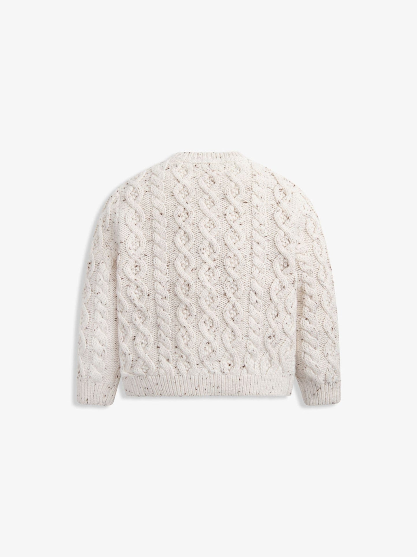 Dsiney Kidz - The Little Tailor Natural Fisherman Cable Knit Cotton Cardigan image 2