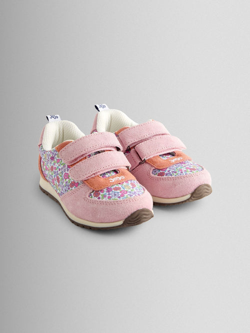 JoJo Maman Bébé Multi Floral Ditsy Riptape Trainer image 1