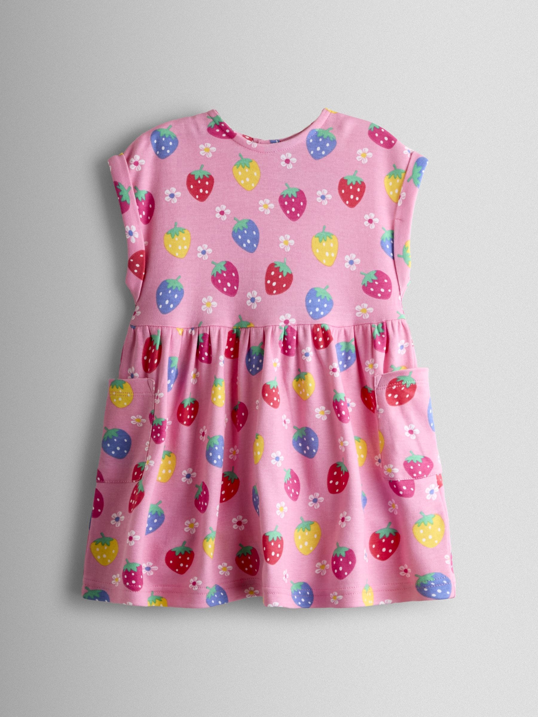 JoJo Maman Bébé Pink Strawberry Pet In Pocket Dress image 2