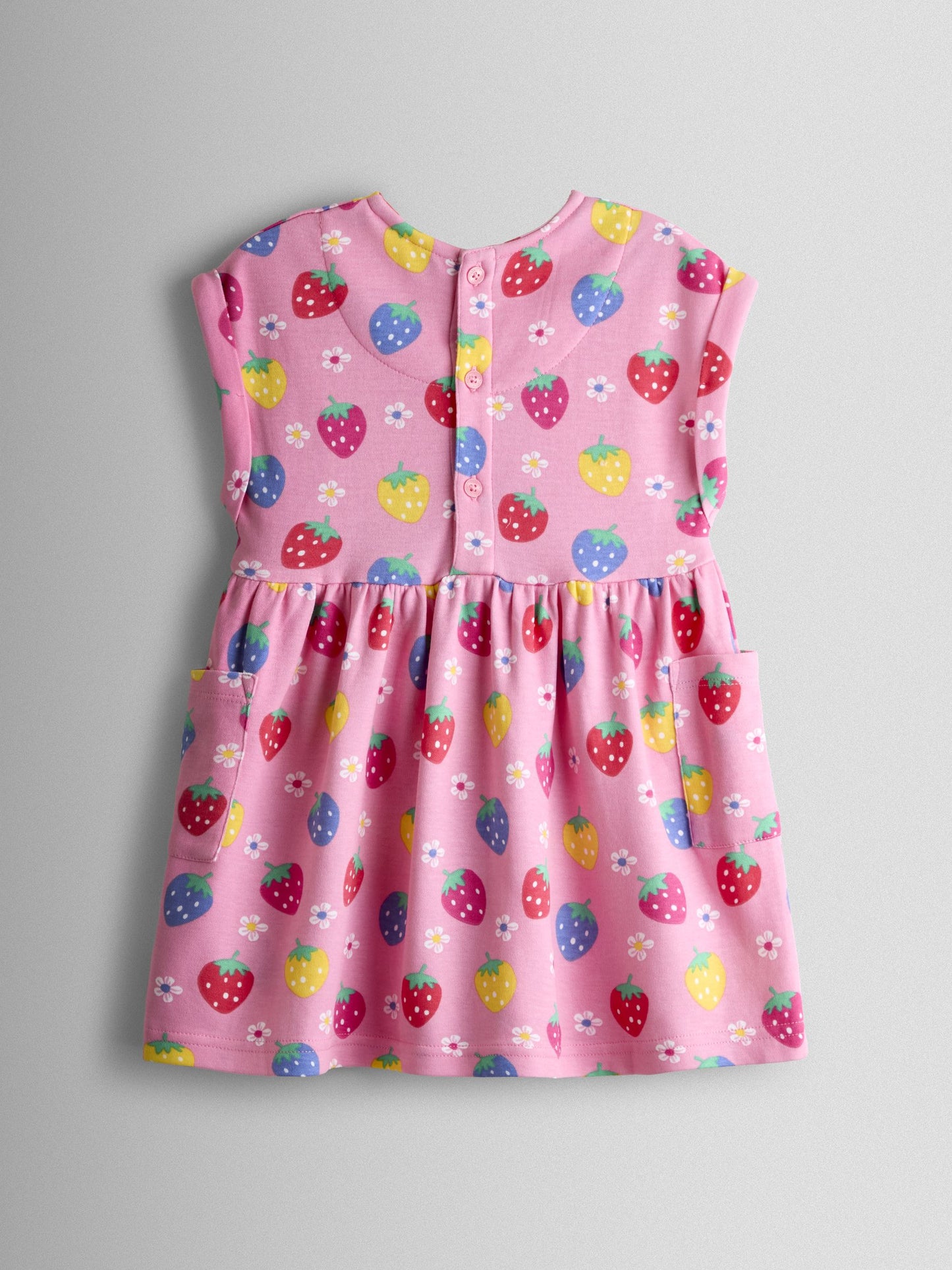 JoJo Maman Bébé Pink Strawberry Pet In Pocket Dress image 3