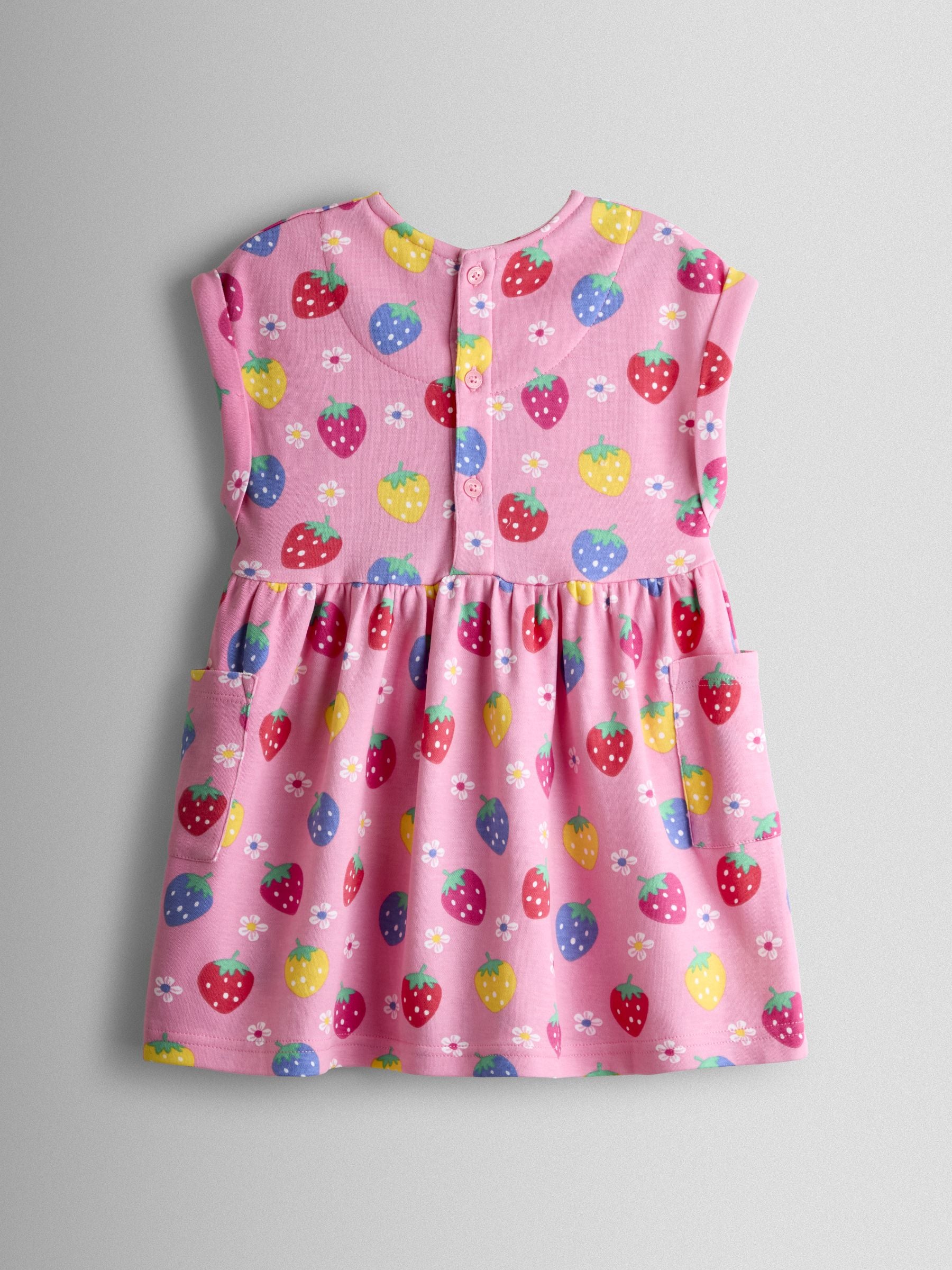 JoJo Maman Bébé Pink Strawberry Pet In Pocket Dress image 3