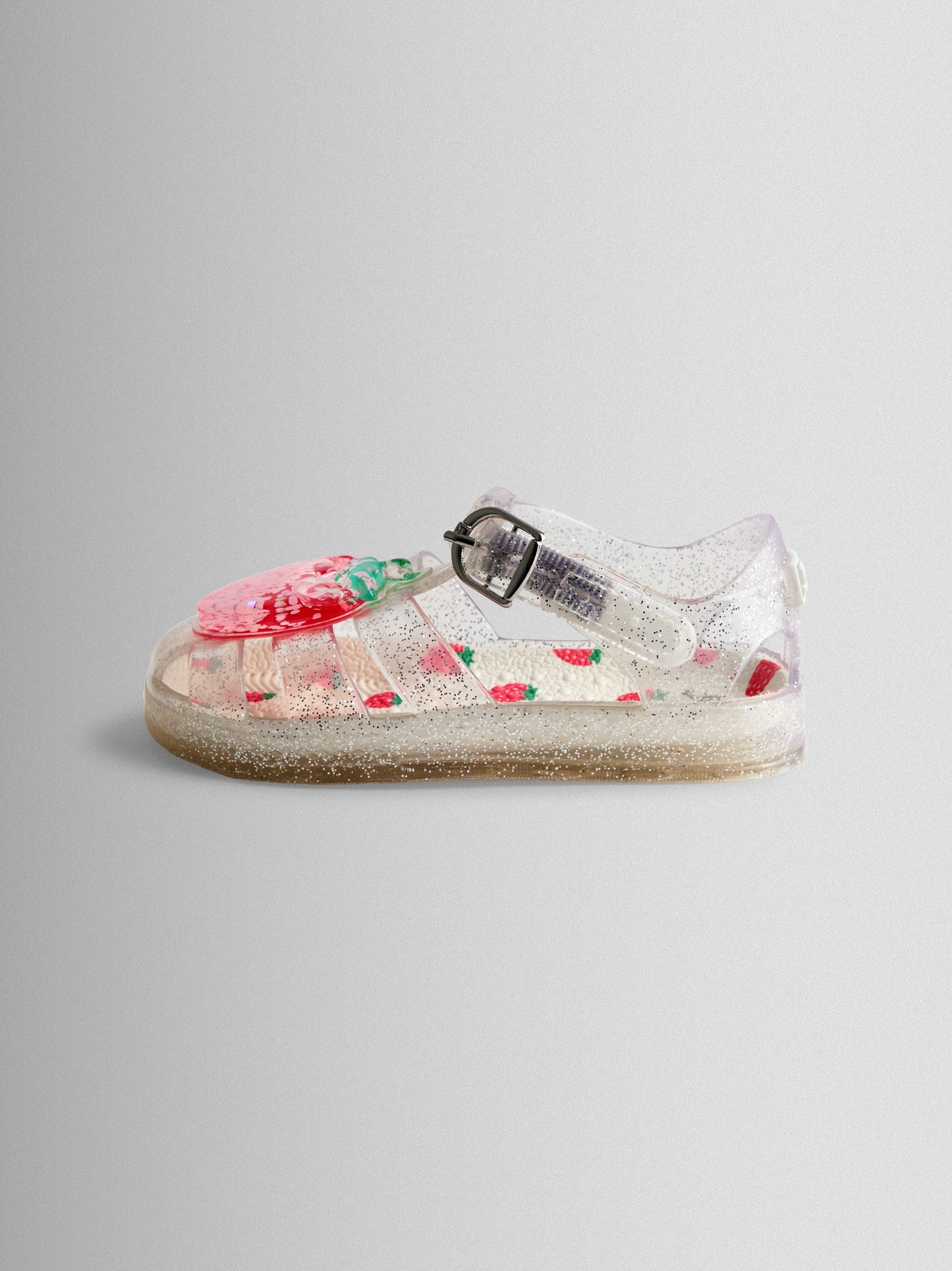JoJo Maman Bébé Pink Strawberry 3D Jelly Sandals image 4