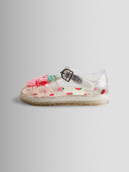 JoJo Maman Bébé Pink Strawberry 3D Jelly Sandals image 4