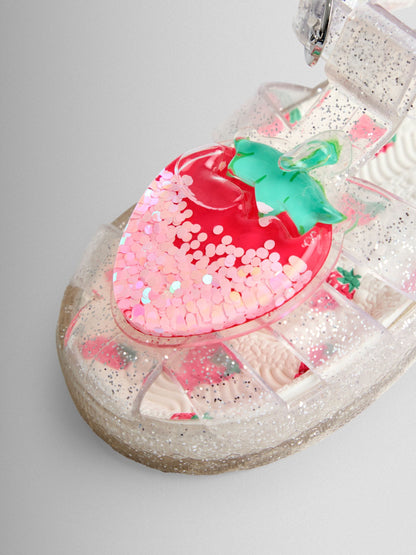 JoJo Maman Bébé Pink Strawberry 3D Jelly Sandals image 5