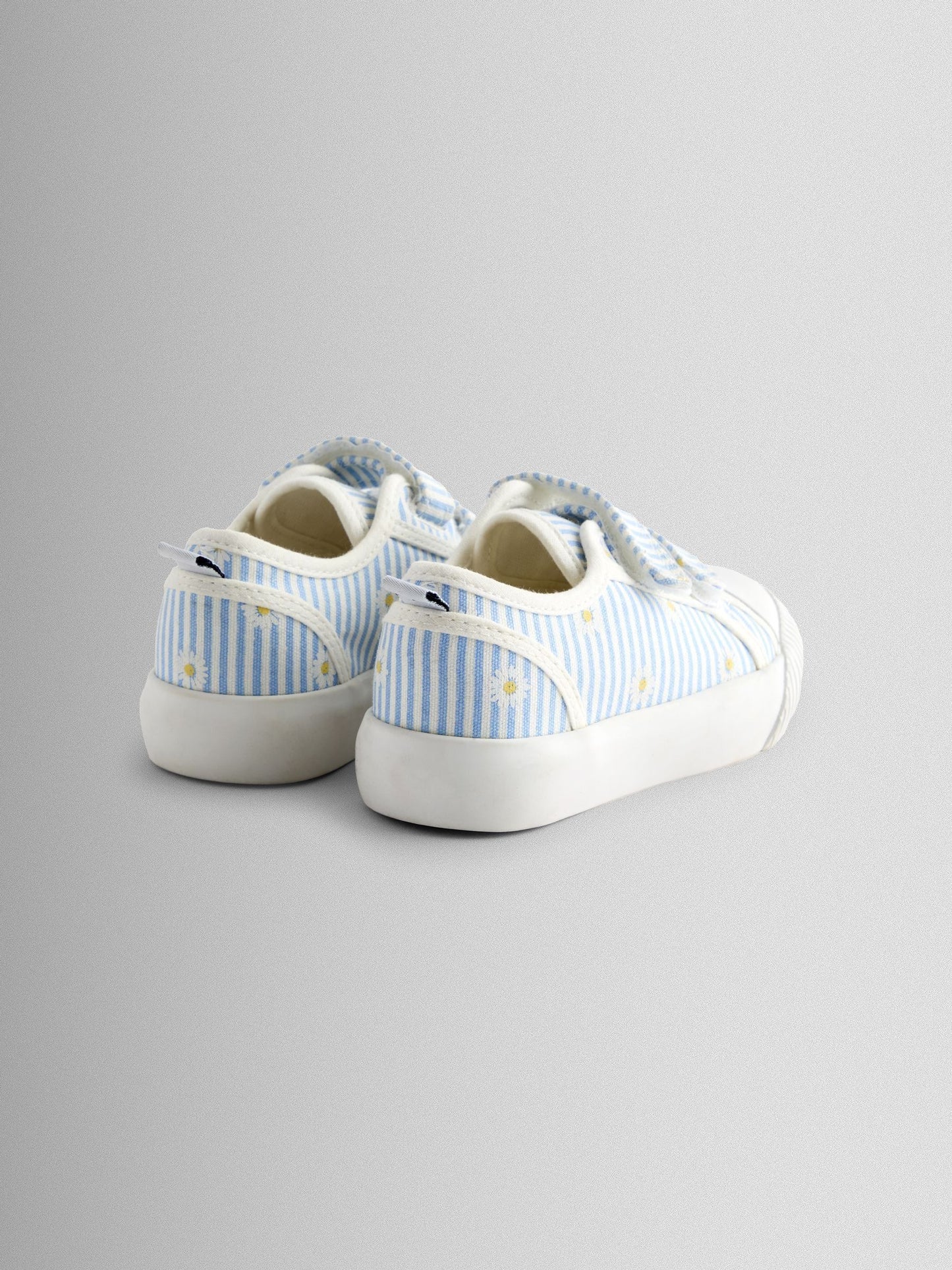 JoJo Maman Bébé Blue Daisy Double Strap Canvas Pumps image 2