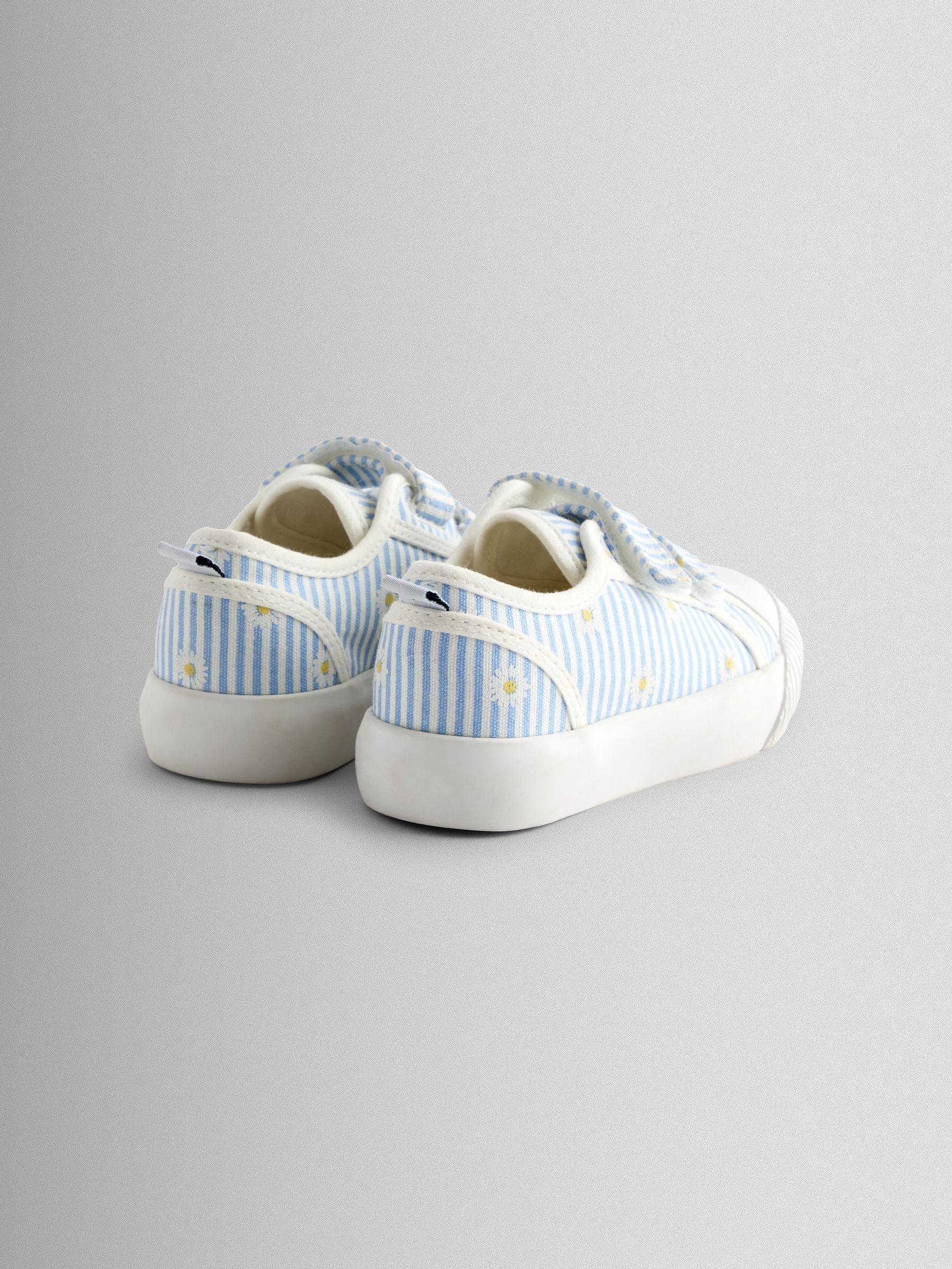 JoJo Maman Bébé Blue Daisy Double Strap Canvas Pumps image 2