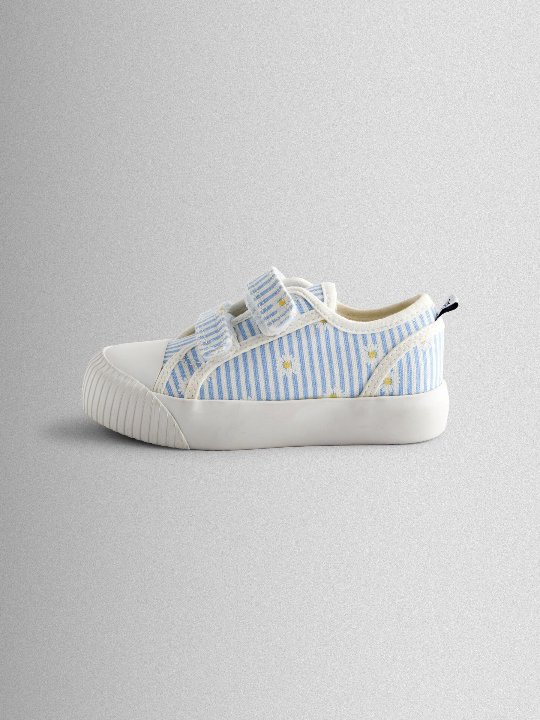 JoJo Maman Bébé Blue Daisy Double Strap Canvas Pumps image 3