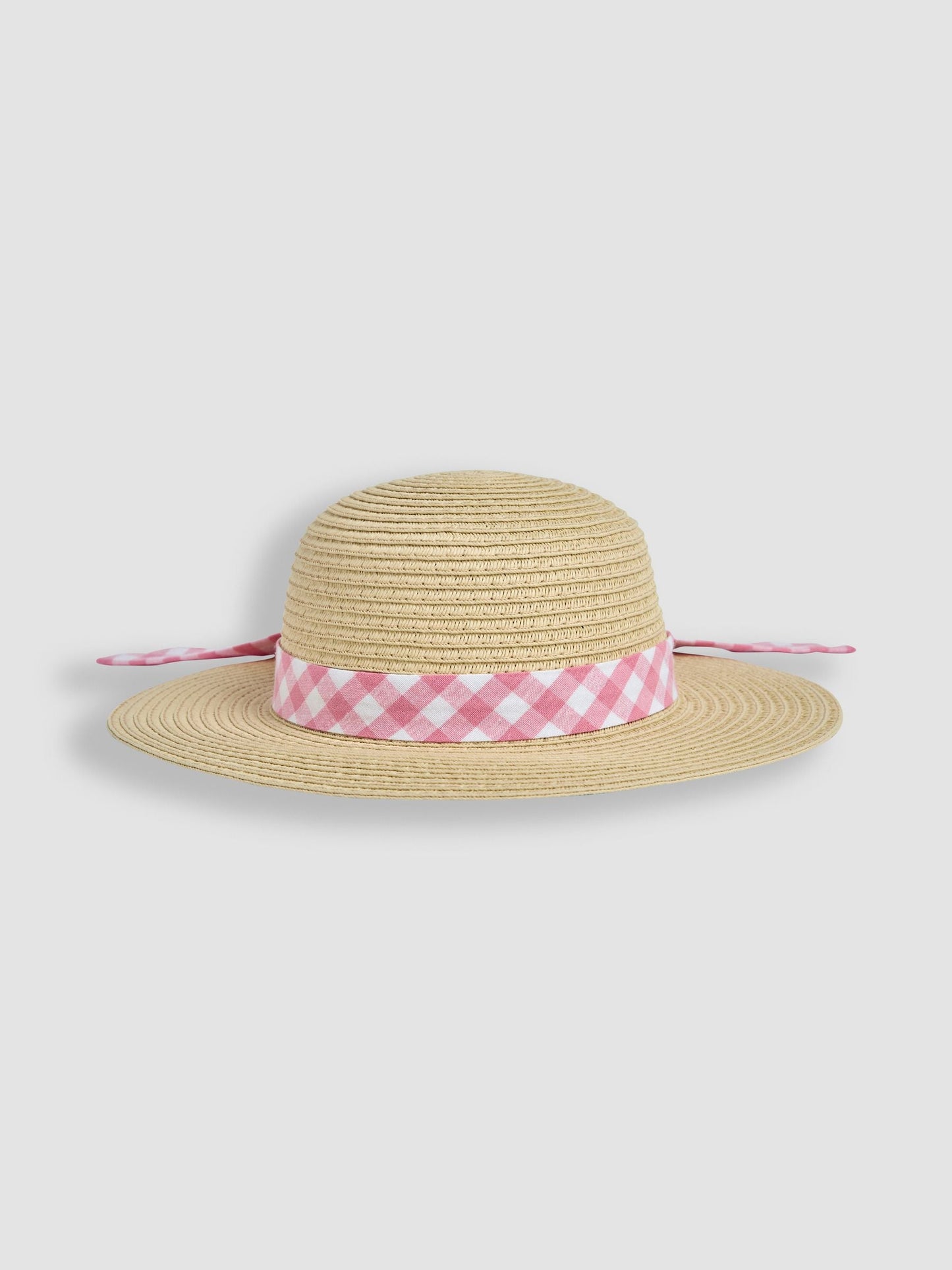 JoJo Maman Bébé Natural Gingham Woven Sun Hat image 2