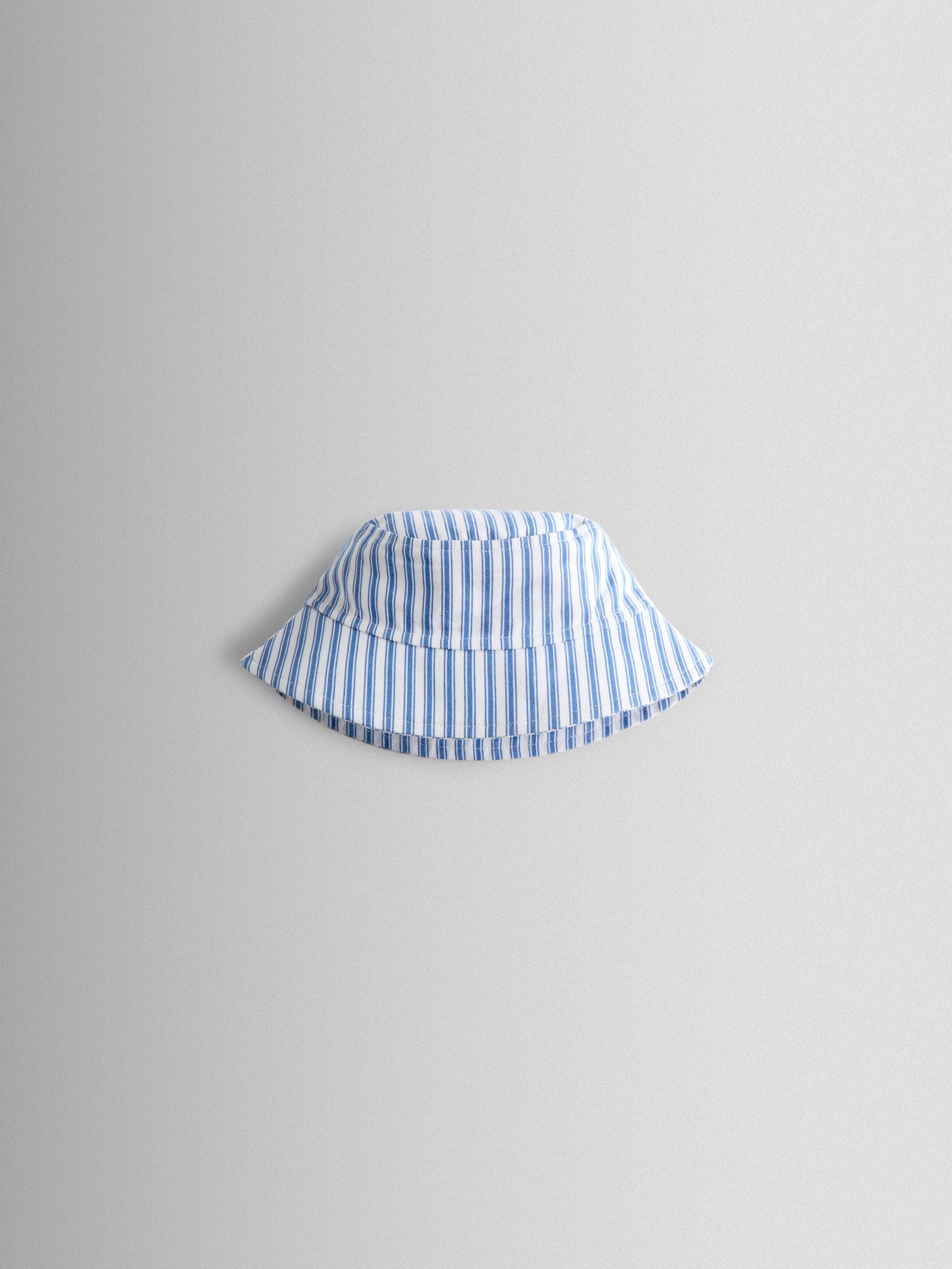 JoJo Maman Bébé Navy Stripe Bucket Hat image 2