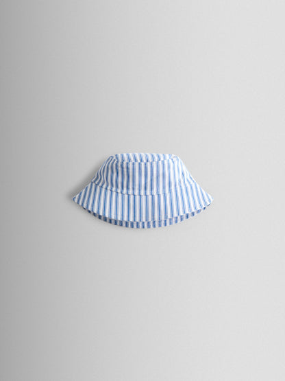 JoJo Maman Bébé Navy Stripe Bucket Hat image 2