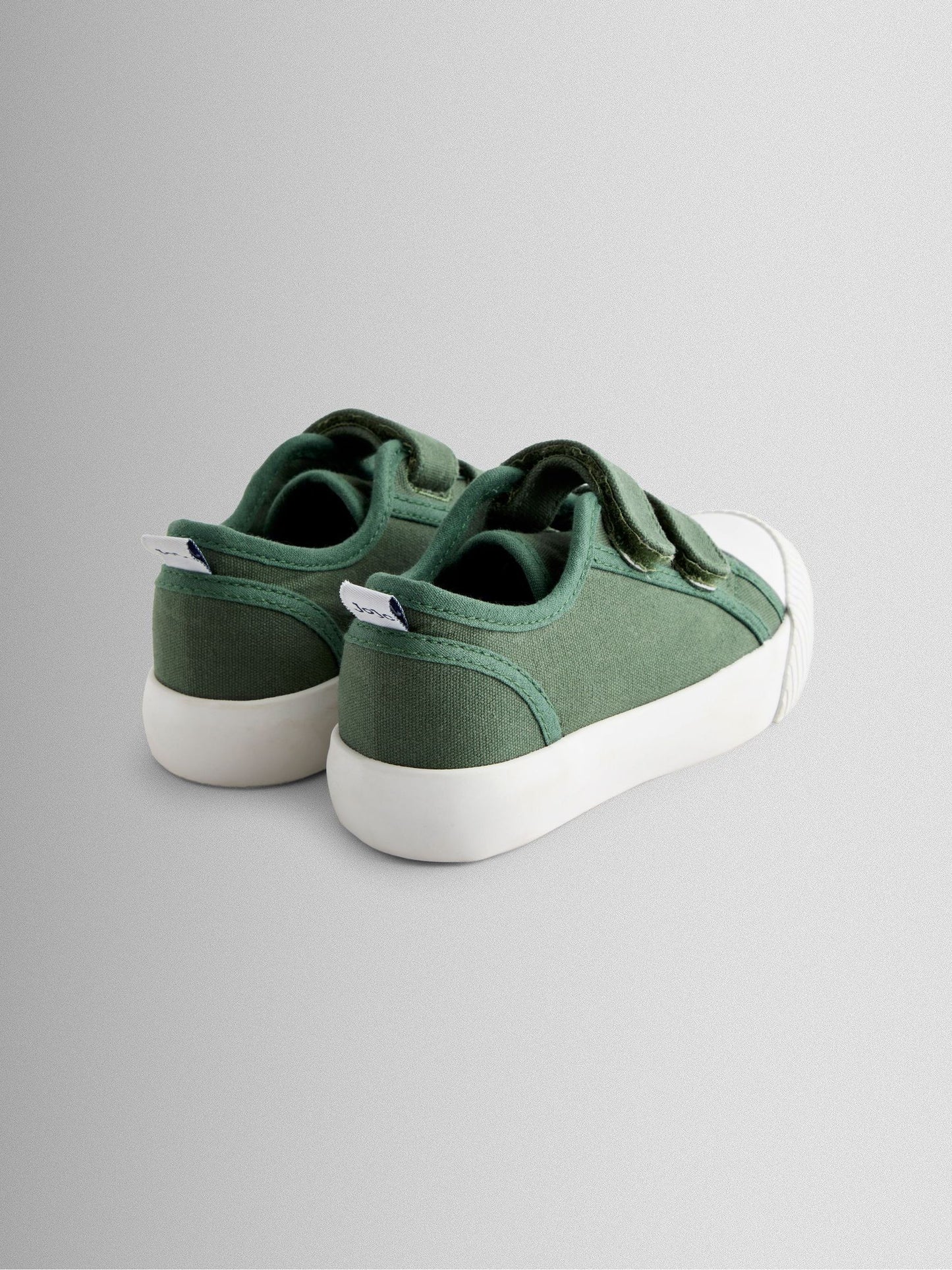 JoJo Maman Bébé Khaki Green Double Strap Canvas Pumps image 2