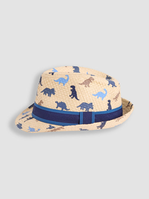 JoJo Maman Bébé Natural Dinosaur Trilby Hat image 1