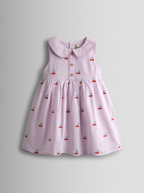 JoJo Maman Bébé Purple Collared Sleeveless Dress image 1