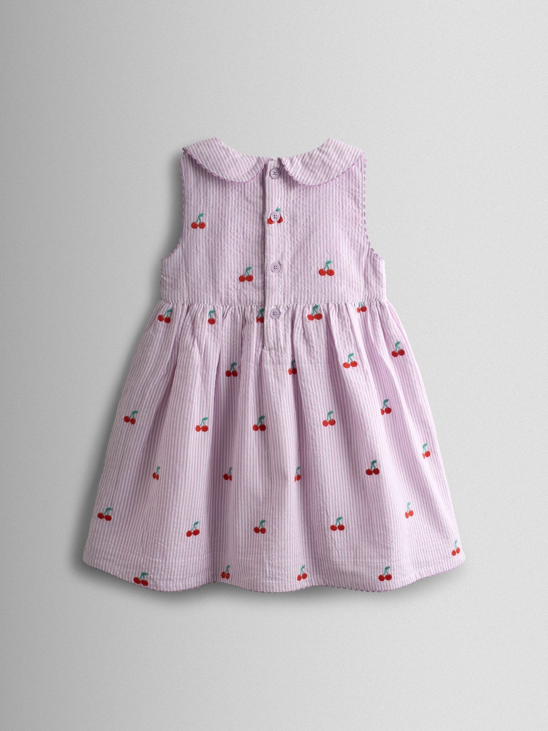 JoJo Maman Bébé Purple Collared Sleeveless Dress image 2