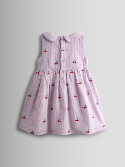 JoJo Maman Bébé Purple Collared Sleeveless Dress image 2