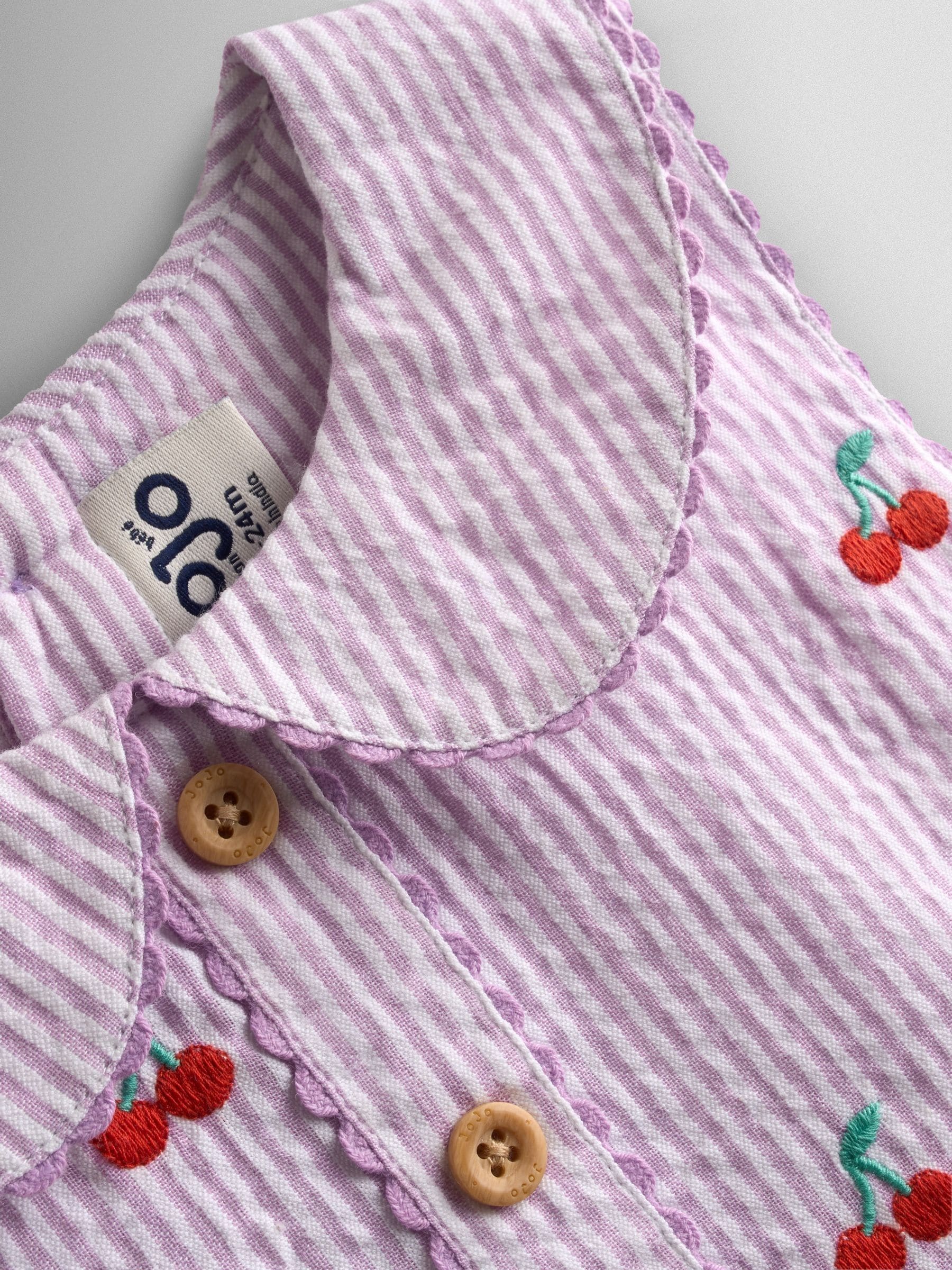 JoJo Maman Bébé Purple Collared Sleeveless Dress image 3