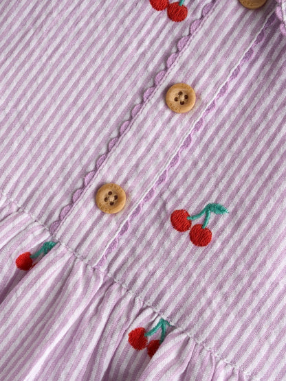 JoJo Maman Bébé Purple Collared Sleeveless Dress image 4