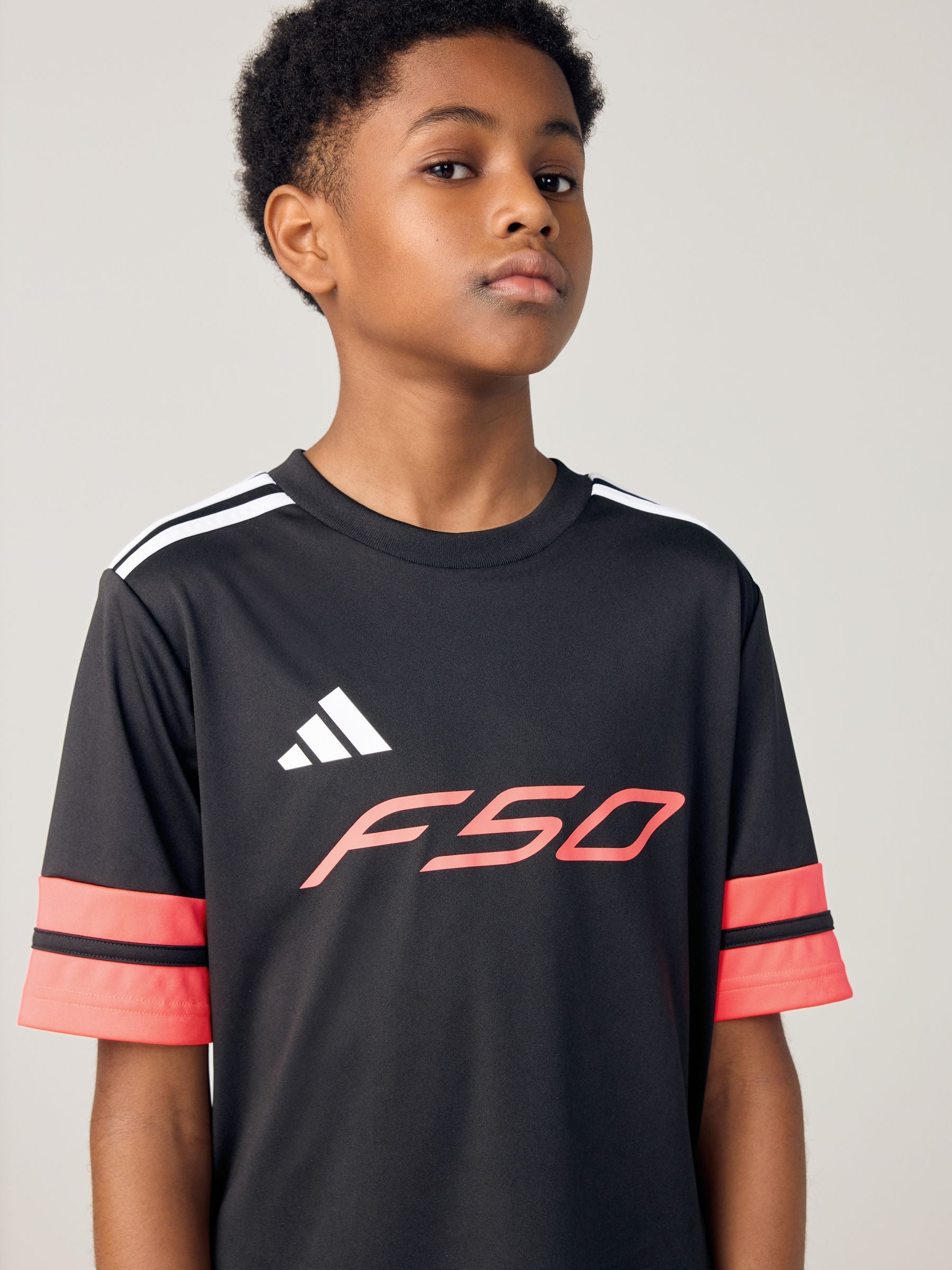 Dsiney Kidz - adidas Black/Red F50 Jersey Short Sleeve T-Shirt image 3