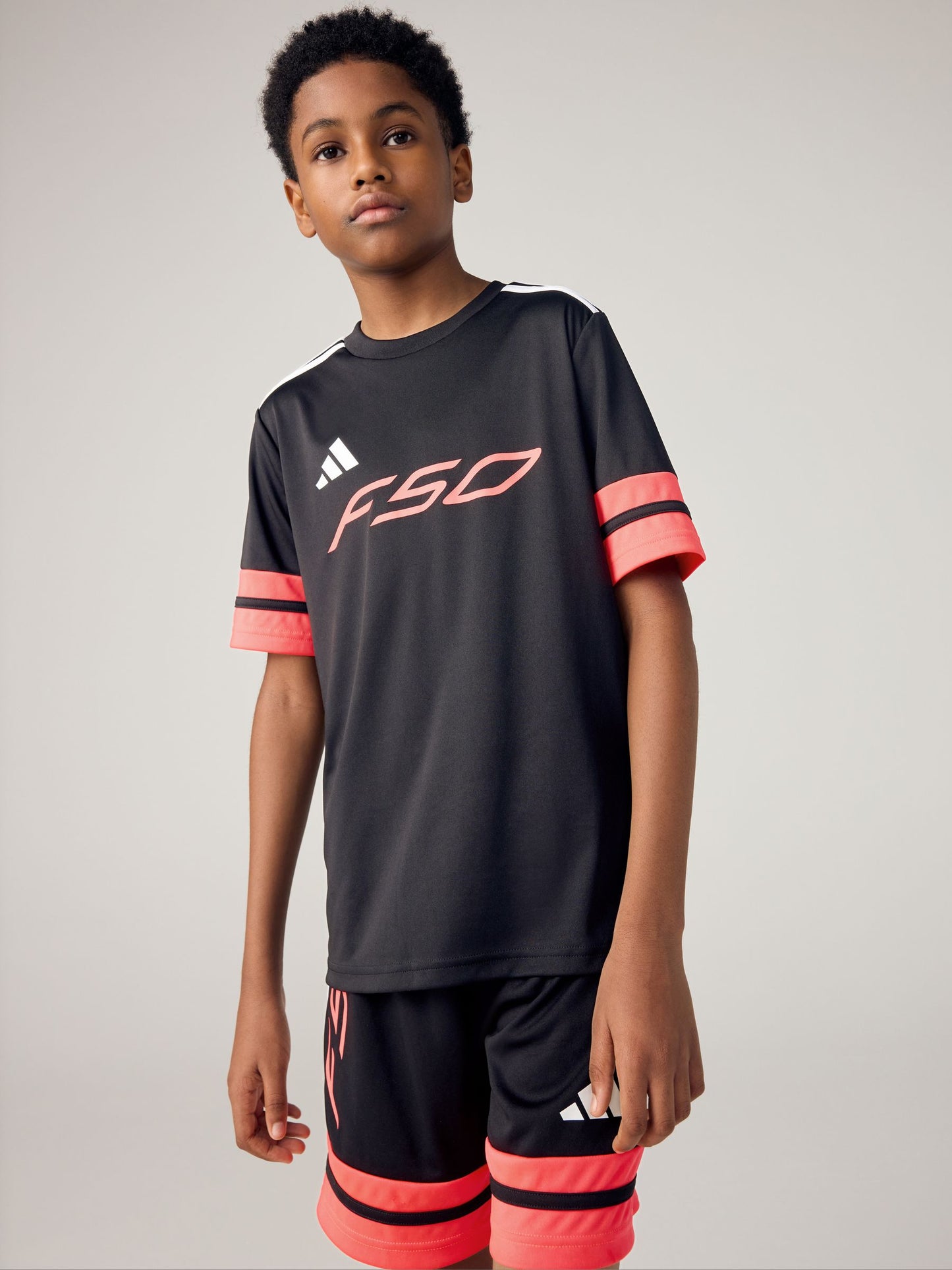 Dsiney Kidz - adidas Black/Red F50 Jersey Short Sleeve T-Shirt image 4