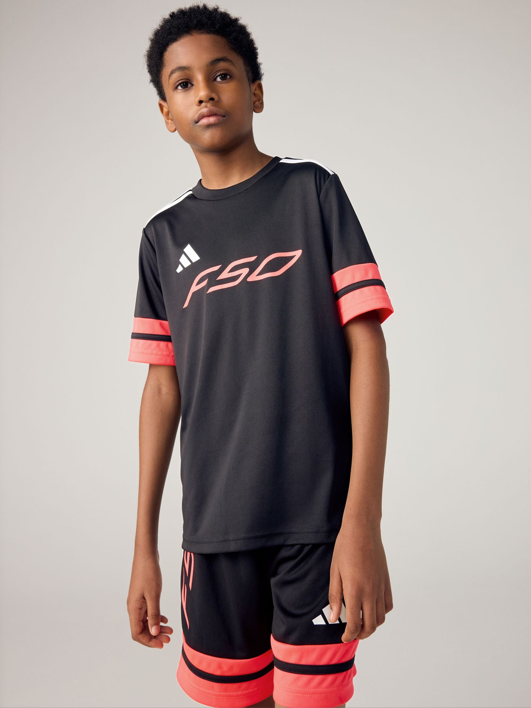 Dsiney Kidz - adidas Black/Red F50 Jersey Short Sleeve T-Shirt image 4