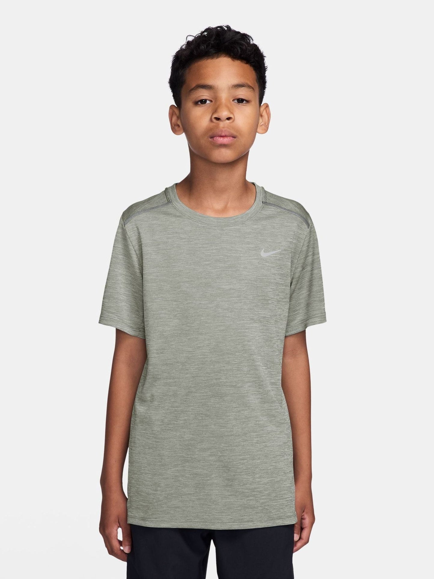 Dsiney Kidz - Nike Spruce Fog Grey Miler Dri-FIT Short Sleeve T-Shirt image 1