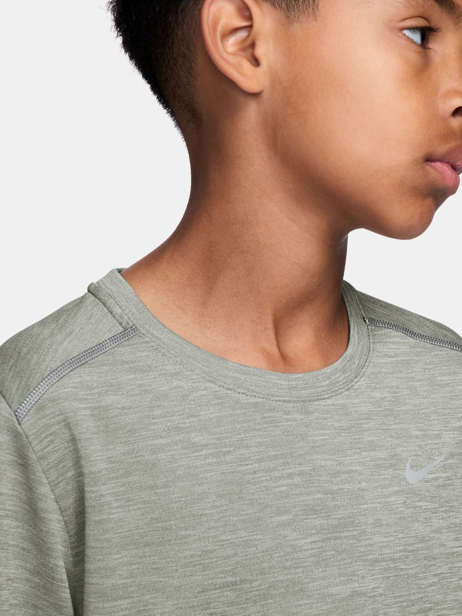 Dsiney Kidz - Nike Spruce Fog Grey Miler Dri-FIT Short Sleeve T-Shirt image 3