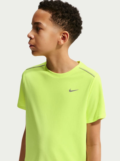 Dsiney Kidz - Nike Volt Ice Yellow Miler Dri-FIT Short Sleeve T-Shirt image 3