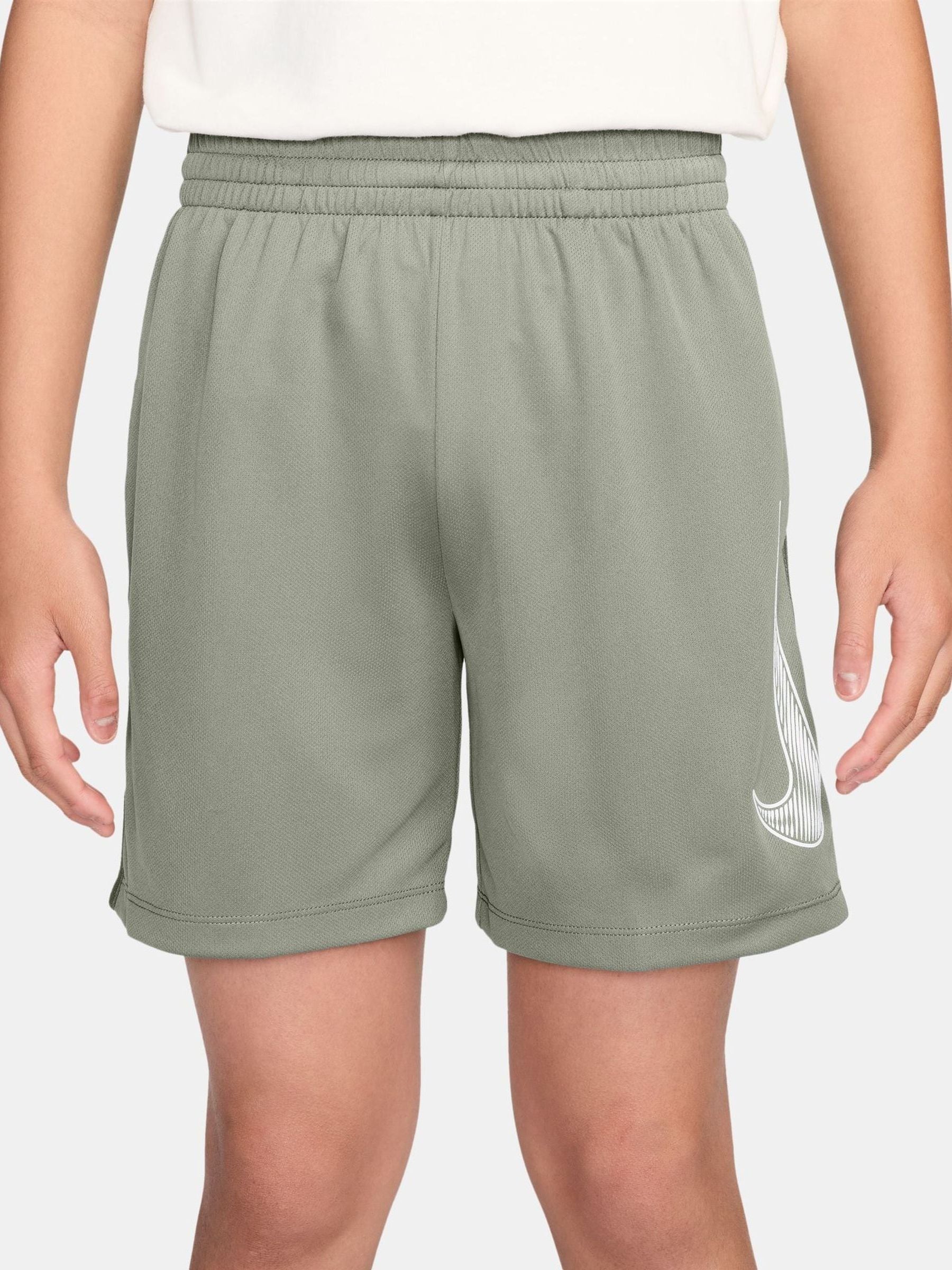 Dsiney Kidz - Nike Spruce Fog Grey Multi Dri-FIT Training Shorts image 1