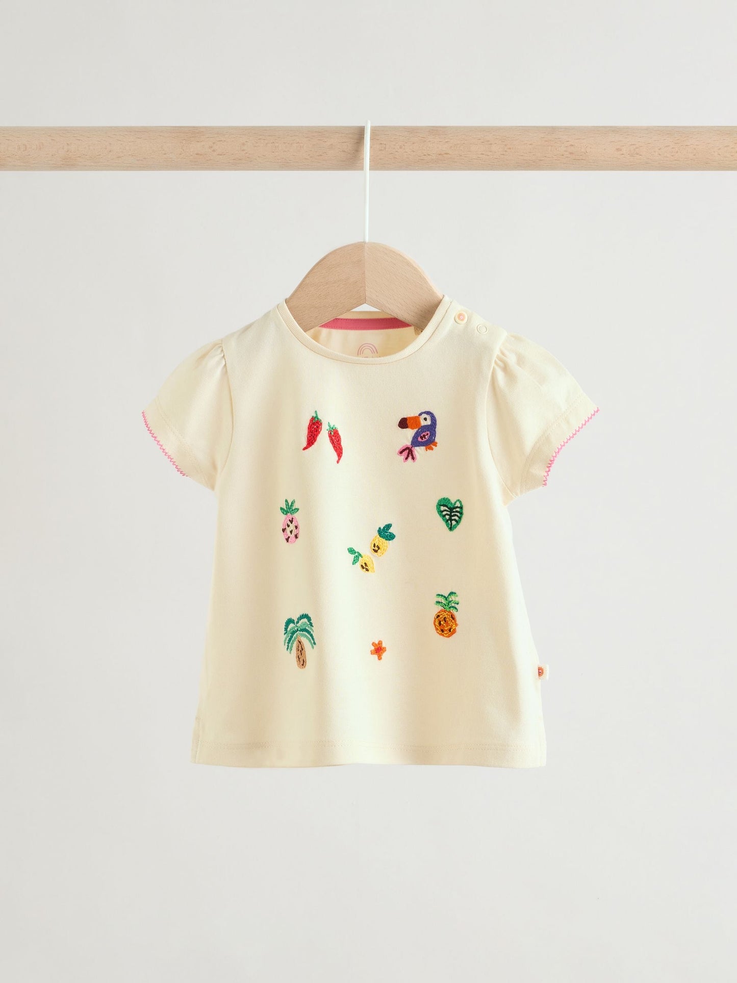 Ecru Tropical Short Sleeve Baby Top and Short Set 2 Piece (0mths-2yrs) image 6