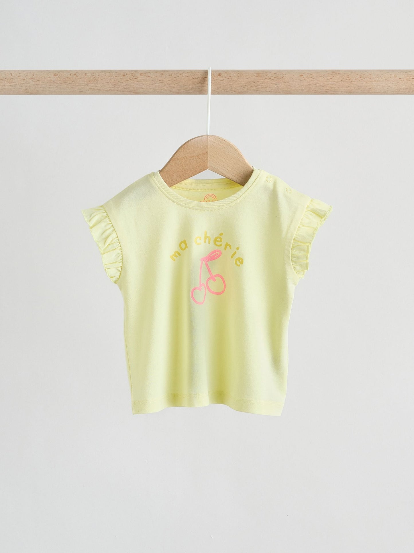 Yellow Cherry Short Sleeve Baby Tops and Wide Leg Leggings Set 2 Piece (0mths-2yrs) image 7