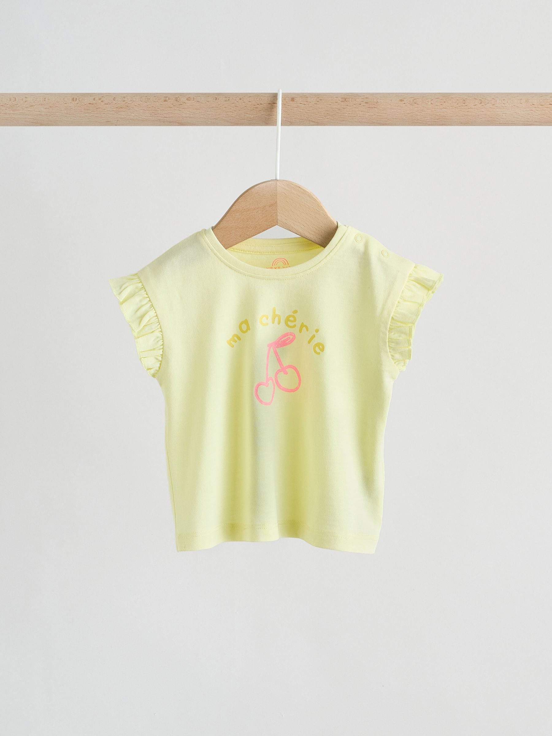 Yellow Cherry Short Sleeve Baby Tops and Wide Leg Leggings Set 2 Piece (0mths-2yrs) image 7
