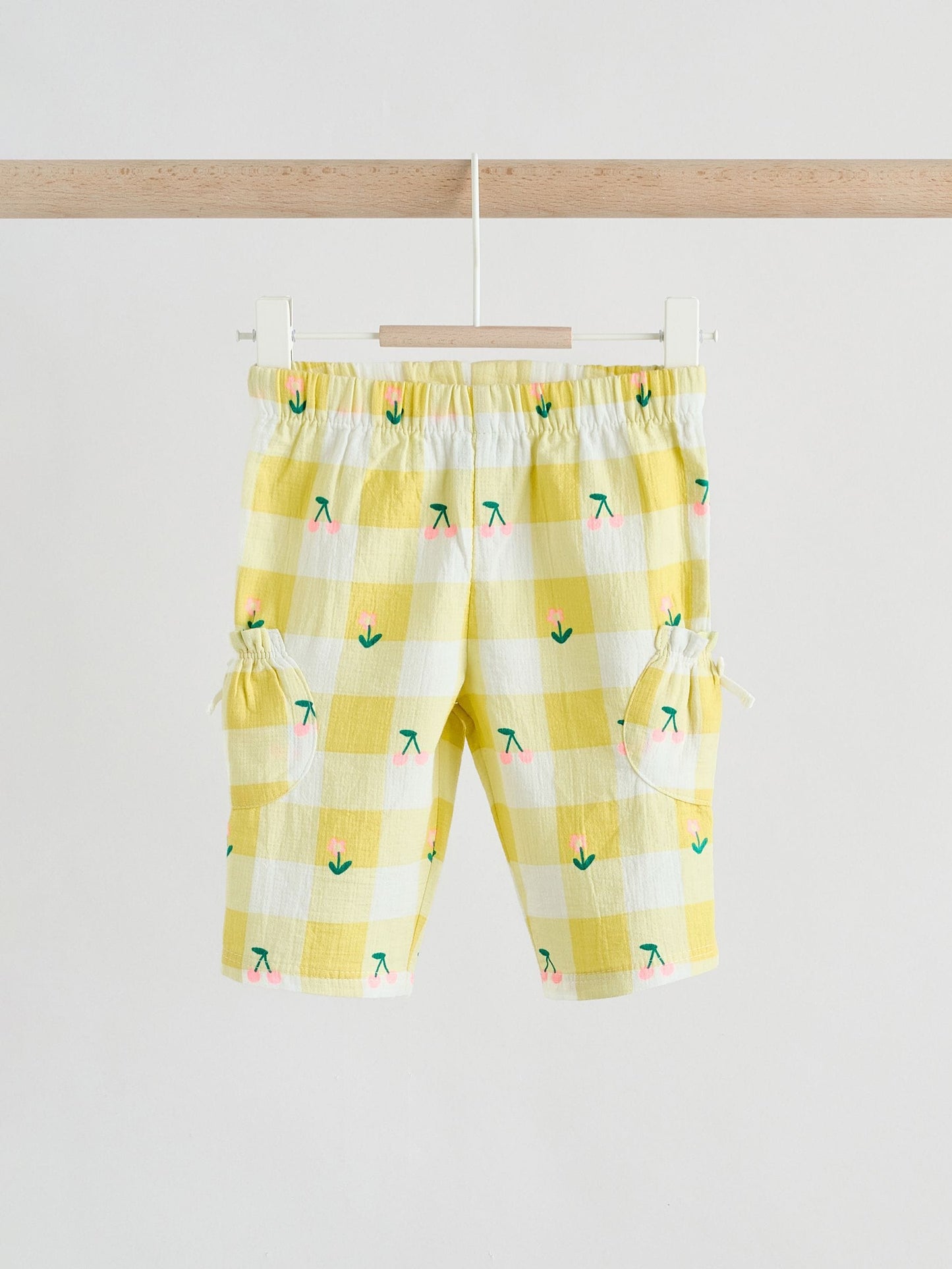Yellow Cherry Short Sleeve Baby Tops and Wide Leg Leggings Set 2 Piece (0mths-2yrs) image 8