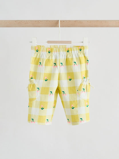 Yellow Cherry Short Sleeve Baby Tops and Wide Leg Leggings Set 2 Piece (0mths-2yrs) image 8