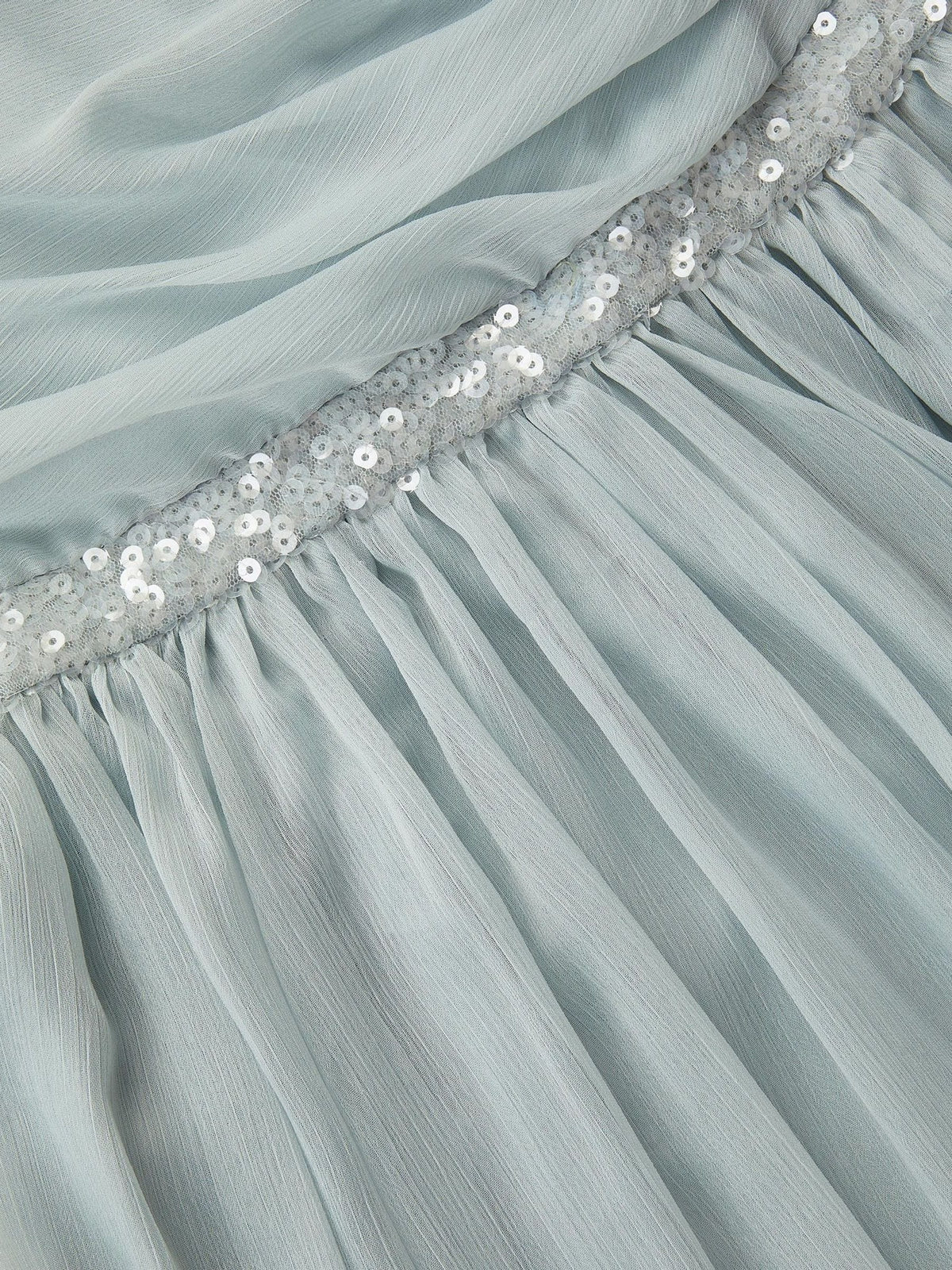 Dsiney Kidz - Monsoon Green Sequin One Shoulder Prom Dress image 4