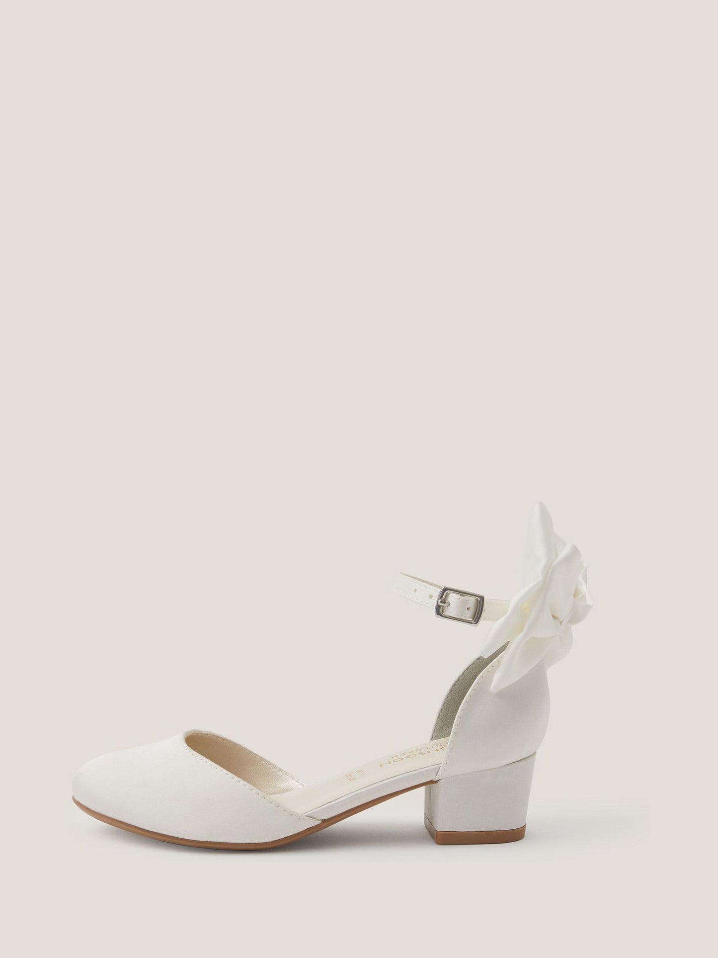 Monsoon White Sara Bow Two Part Heels image 1