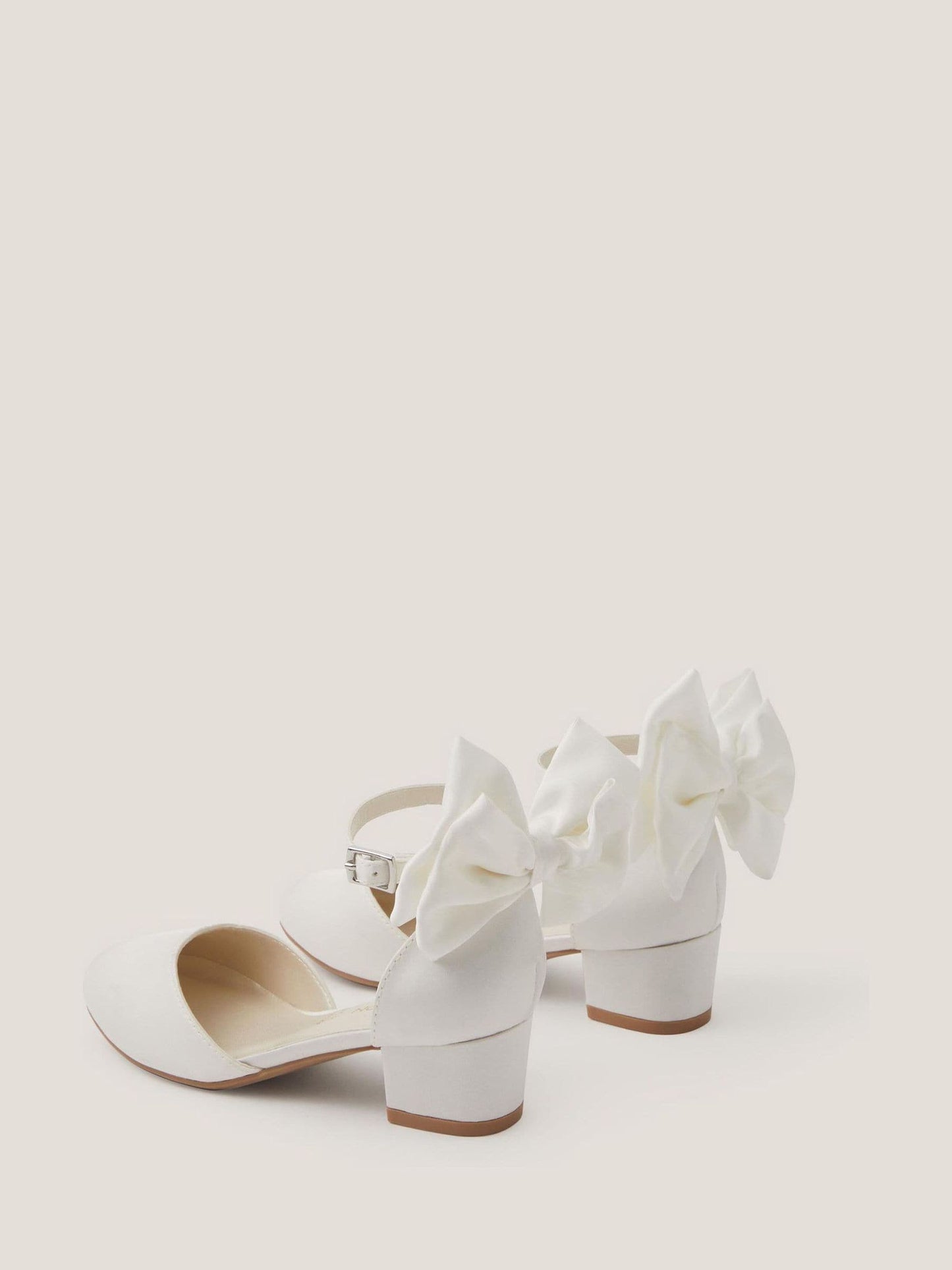 Monsoon White Sara Bow Two Part Heels image 3