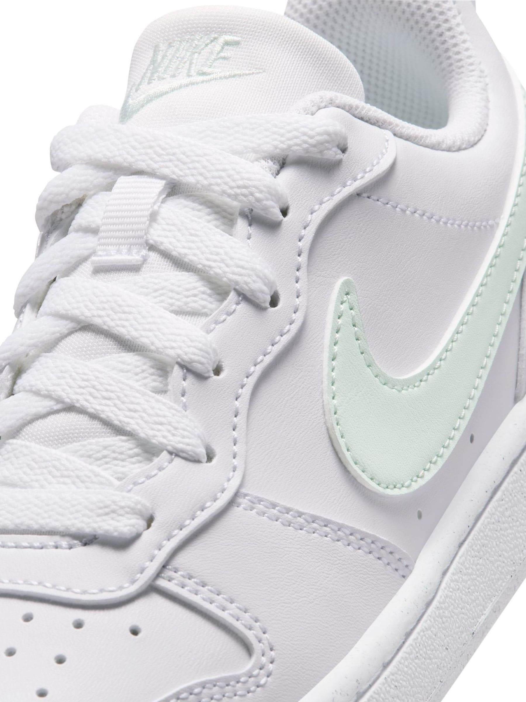 Nike White/Green Youth Court Borough Low Recraft Trainers image 6