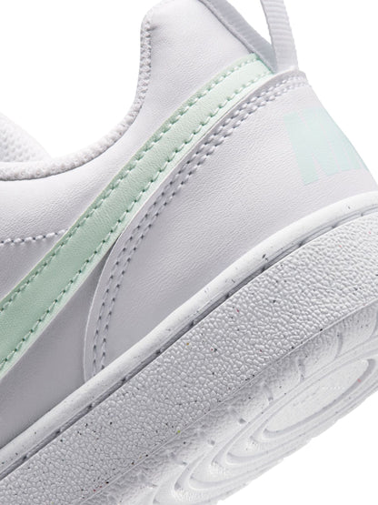 Nike White/Green Youth Court Borough Low Recraft Trainers image 7