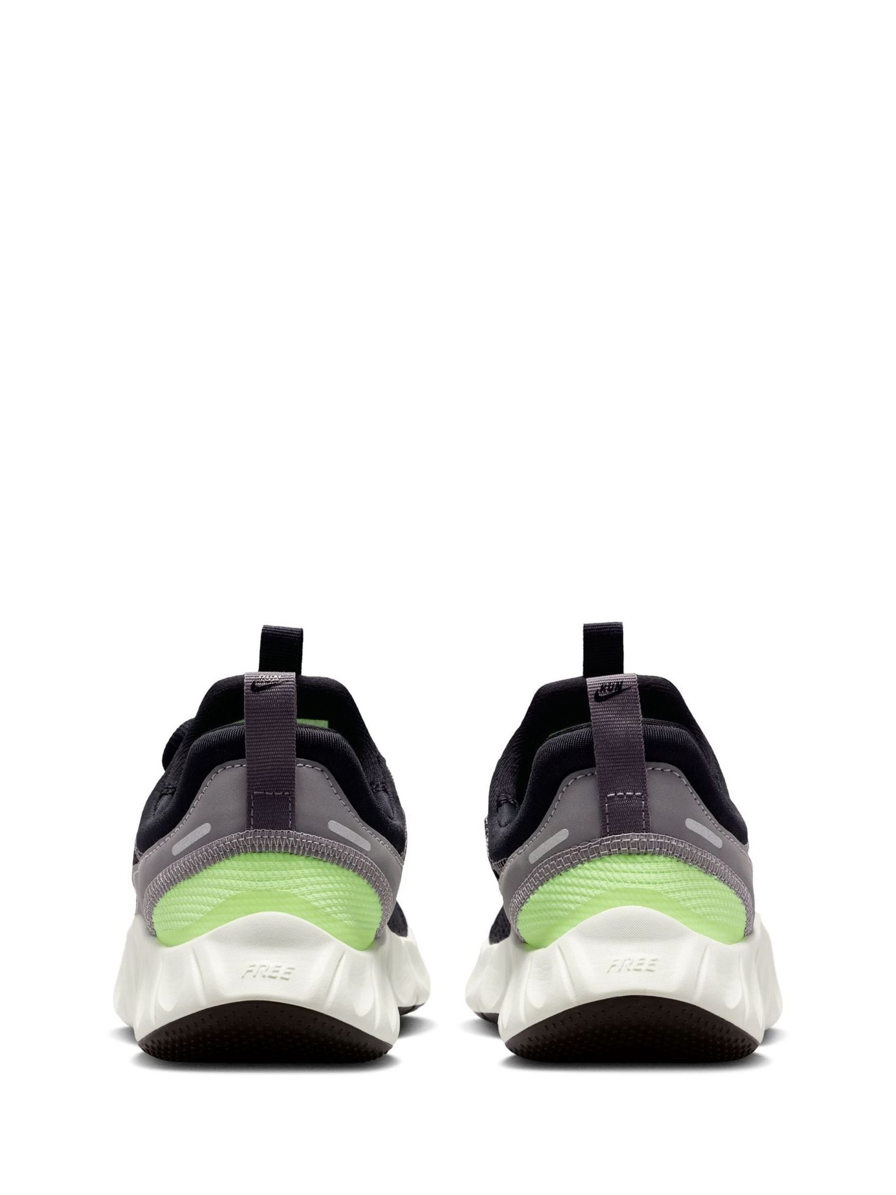 Nike Black/Green Youth Free Ride Trainers image 4