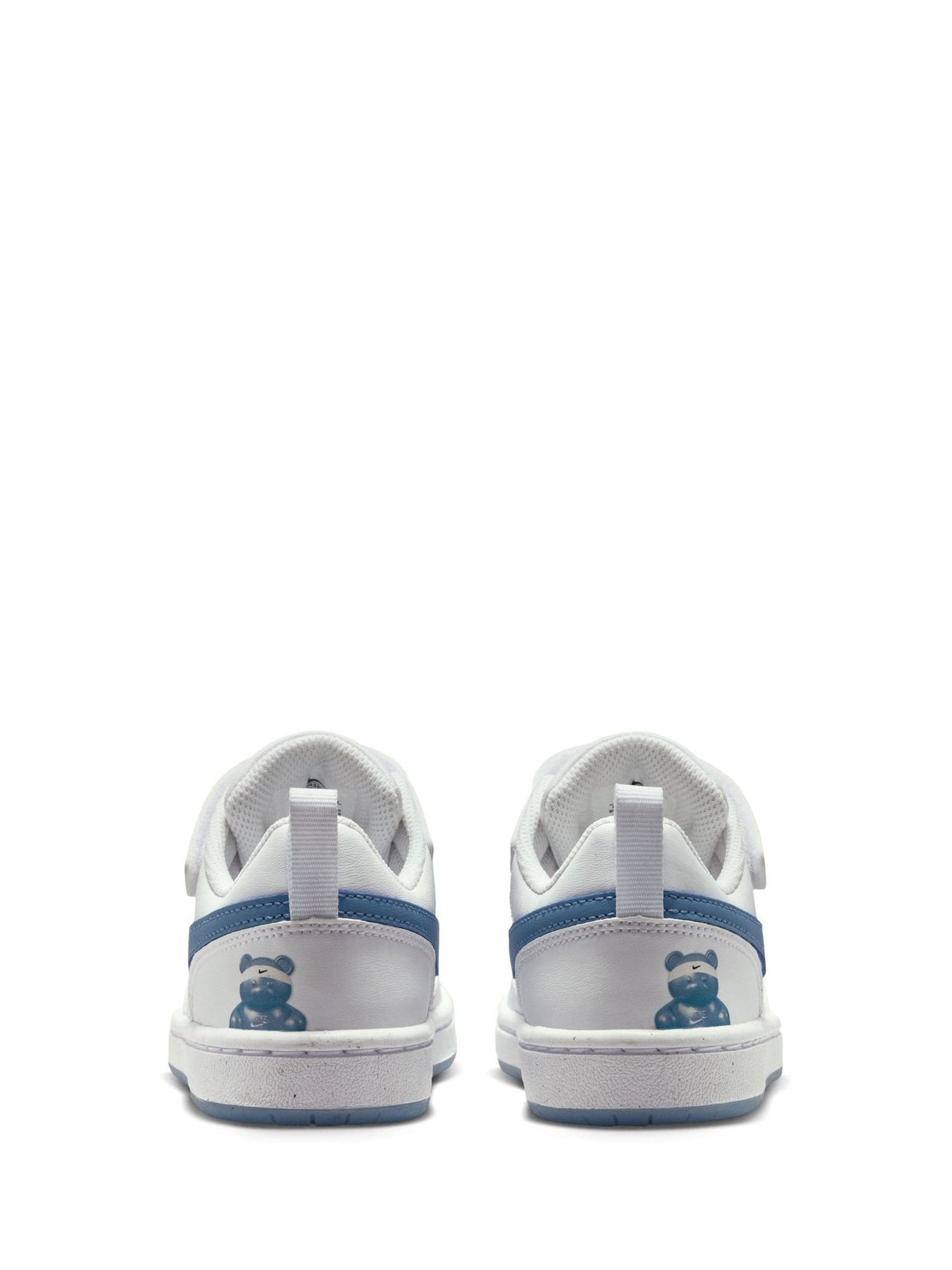 Nike White Junior Court Borough Low Trainers image 3