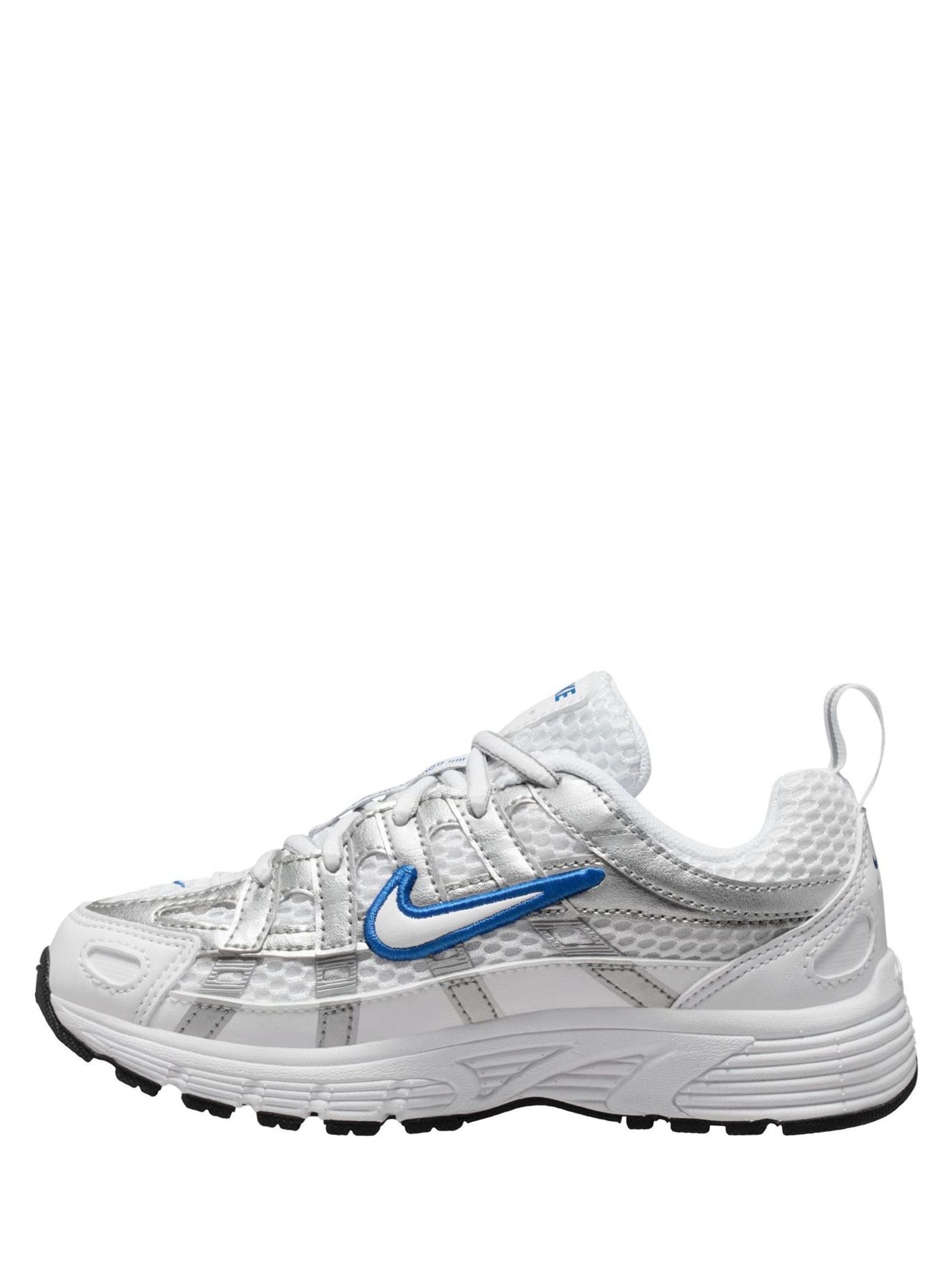 Nike White/Blue Junior P6000 Trainers image 2