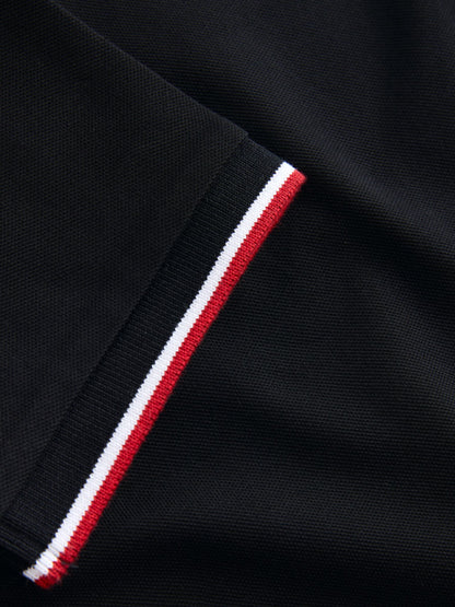 Dsiney Kidz - Black Geo Collar Zip Neck Polo Shirt (3-16yrs) image 3
