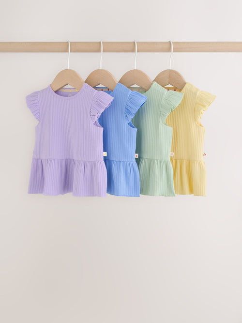 Dsiney Kidz - Multi Baby Short Sleeve Peplum T-Shirts 4 Pack (0mths-2yrs) image 1