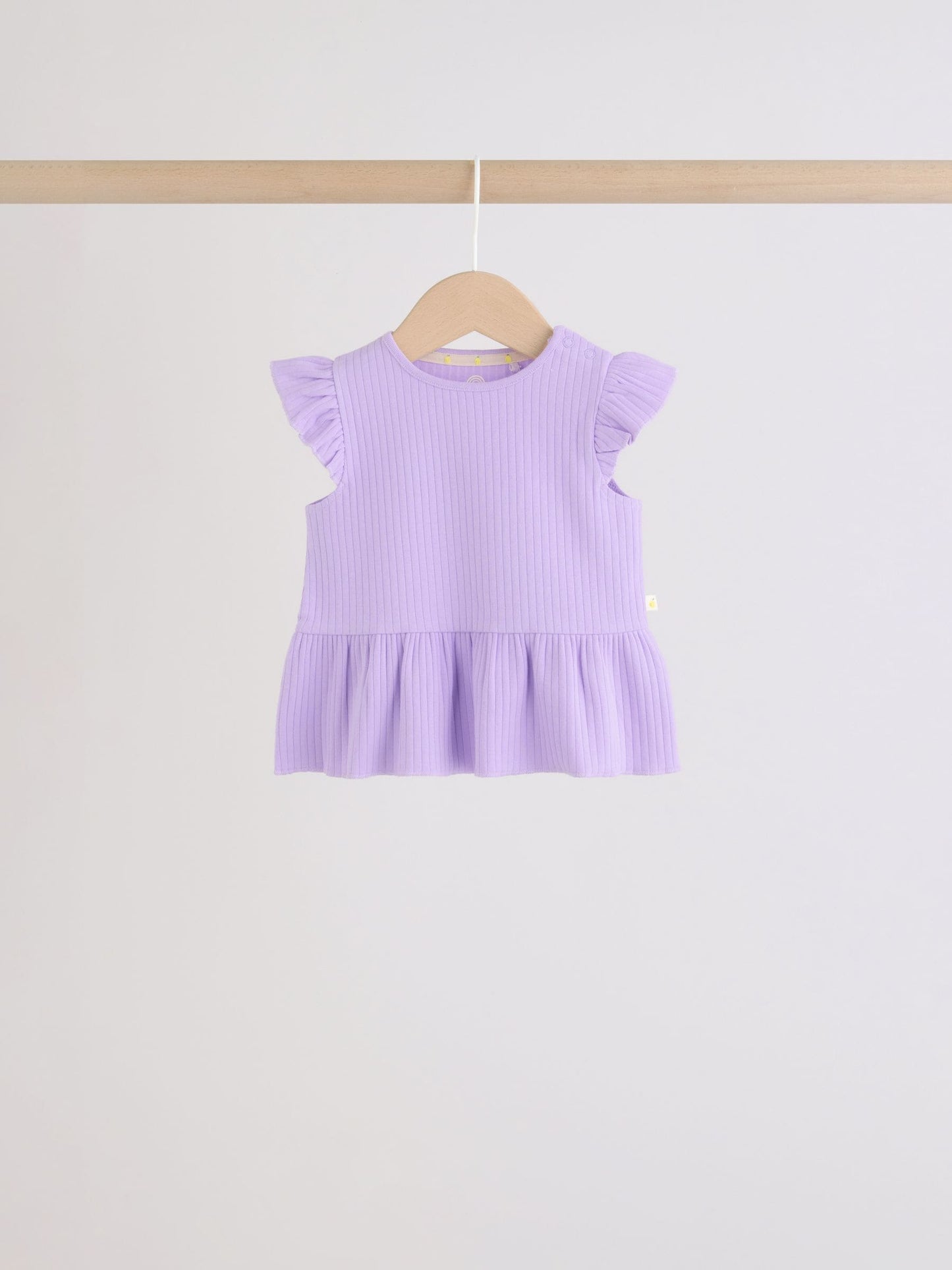 Multi Baby Short Sleeve Peplum T-Shirts 4 Pack (0mths-2yrs) image 4