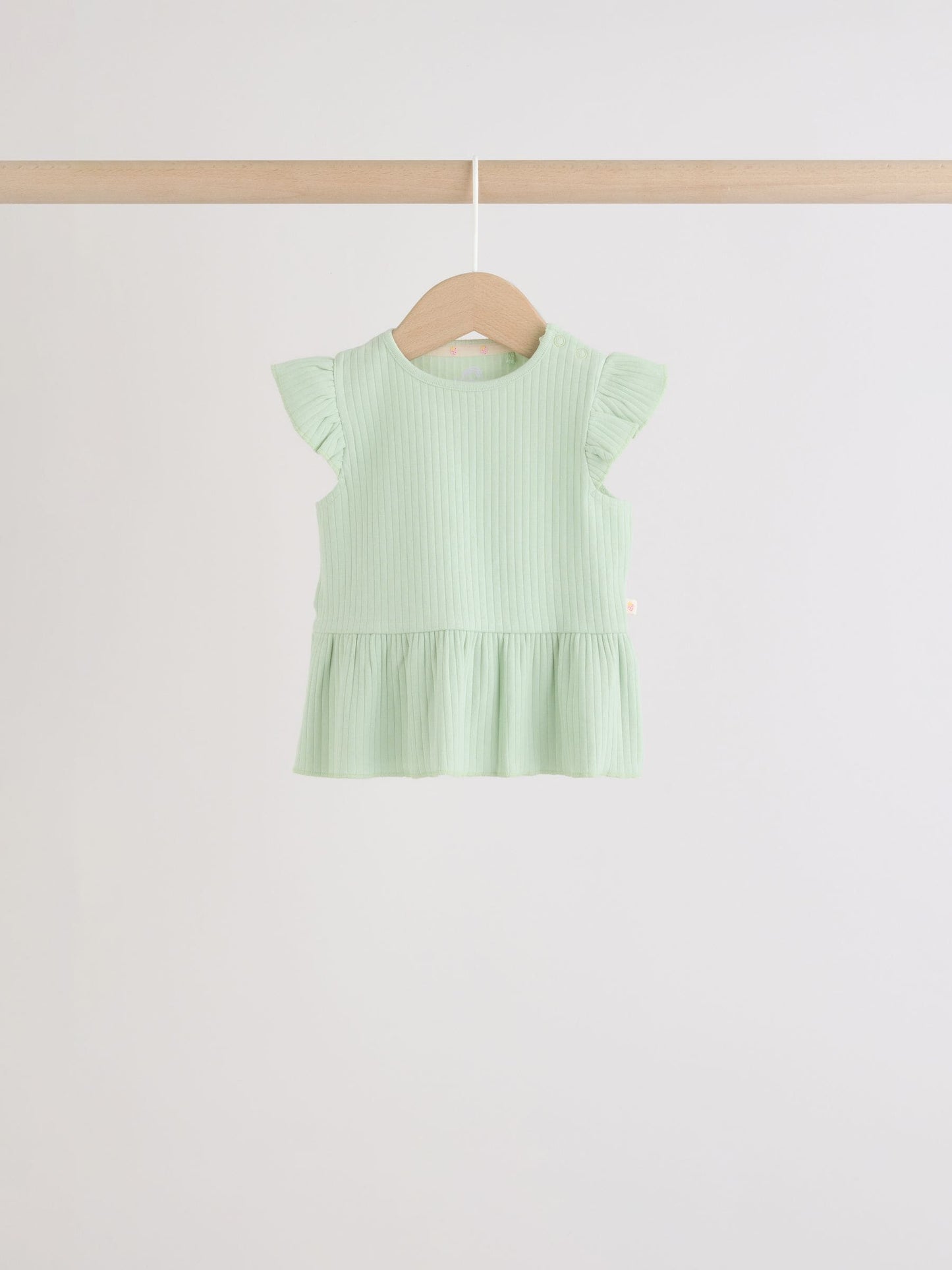 Multi Baby Short Sleeve Peplum T-Shirts 4 Pack (0mths-2yrs) image 6