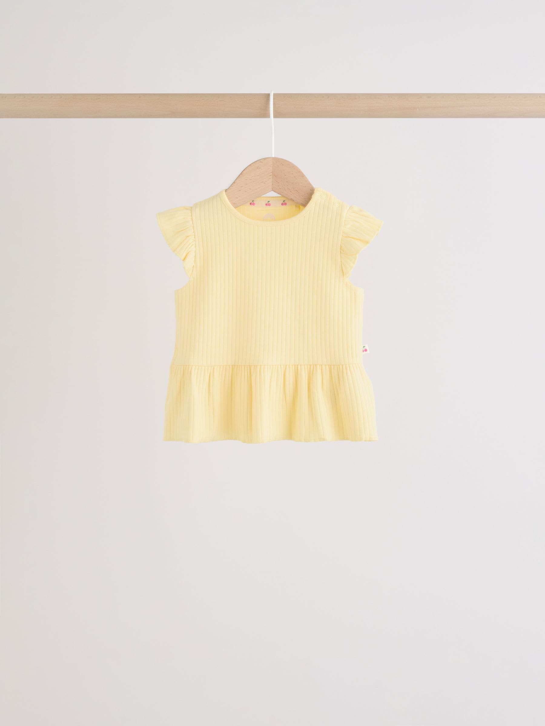Multi Baby Short Sleeve Peplum T-Shirts 4 Pack (0mths-2yrs) image 7