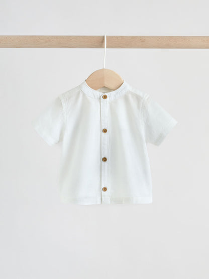 Neutral Woven Waistcoat, Shirt and Shorts Baby Set 3 Piece (0mths-2yrs) image 4