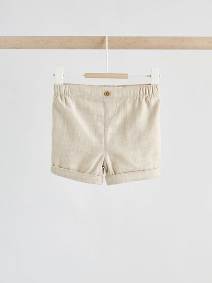 Neutral Woven Waistcoat, Shirt and Shorts Baby Set 3 Piece (0mths-2yrs) image 5